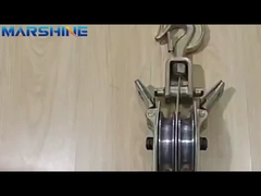 Both Side Opening 50kn Capacity Wire Rope Pulley Block with 2 Sheaves