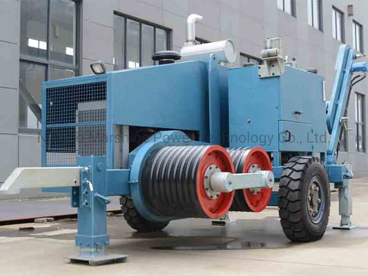 Bottom Groove Power Overhead Line Stringing Equipment Tensioner Diesel ...